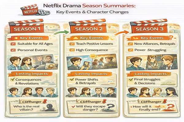 넷플릭스 드라마 시즌별 핵심 요약 정리하는 시즌 요약 구조 설명 이미지