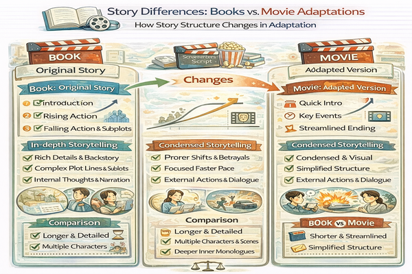 영화 원작과 각색의 차이 이해하기 위한 해설 이미지